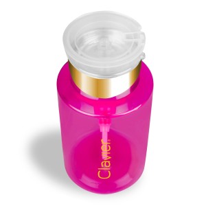 Clavier Dozownik z pompką, na płyny, cleaner, aceton różowo złoty/transparentny 180 ml, 1 szt.