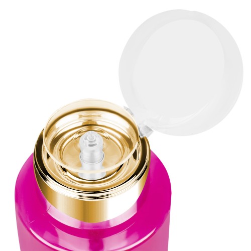 Clavier Dozownik z pompką, na płyny, cleaner, aceton różowo złoty/transparentny 180 ml, 1 szt.
