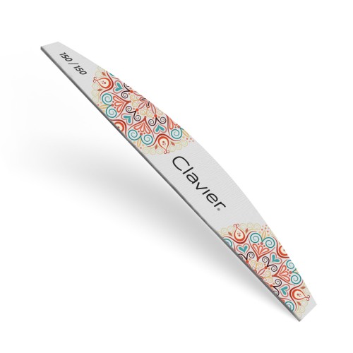 Clavier Pilnik do paznokci Mandala, łódka slim 150/150, szary 10szt.
