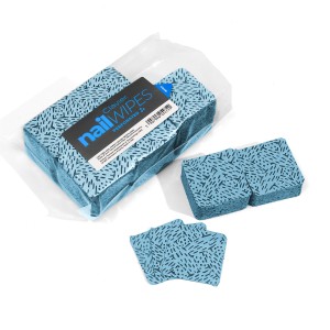 Clavier Perforowane waciki do paznokci, bezpyłowe Nail Wipes 600 szt., niebieskie