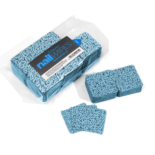 Clavier Perforowane waciki do paznokci, bezpyłowe Nail Wipes 600 szt., niebieskie