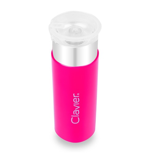 Clavier Dozownik z Pompką, na płyny, cleaner, aceton 150 ml różowy