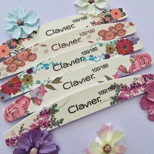 Clavier Pilnik Flowers łódka, profesjonalny, dwustronny gradacja 100/180 ZESTAW 10 SZTUK!!!