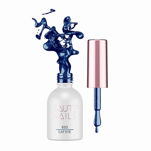 Saute Nails Lakier Hybrydowy - Cat Eye Effect E03 8 ml