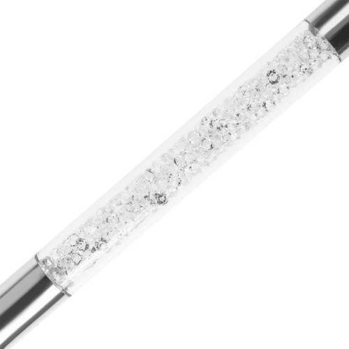 Clavier Pędzelek do ombre gąbki stempel do lakierów hybryd, kryształki białe