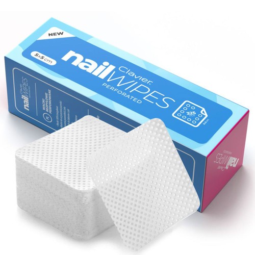 Clavier Perforowane waciki do paznokci, bezpyłowe Nail Wipes 325 szt.