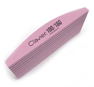 Clavier Polerka do paznokci, Łódka gradacja 100/180 różowa 10szt.