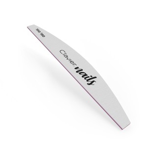 Clavier Pilnik do paznokci Zebra Łódka 100/180, 10szt. szary