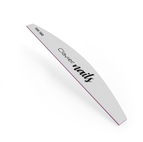 Clavier Pilnik do paznokci Zebra Łódka 100/180, 10szt. szary