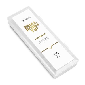 Clavier Dual formy do przedłużania paznokci Dual Owal kwadrat formy górne, 120szt.