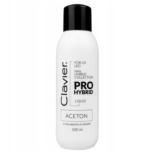 Clavier ACETON kosmetyczny Pro Hybrid zmywacz do usuwania hybryd 500 ml