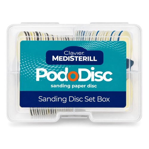 Clavier MediSterill/PodoDisc, Pedicure, nośnik + nakładki /80(20szt.), 150(20szt.), 180(20szt.), 240(20szt.)/ 25mm
