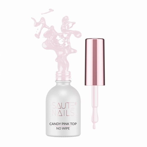 SAUTE NAILS Top Candy Pink No Wipe 8 ml