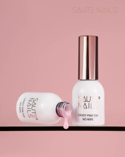 SAUTE NAILS Top Candy Pink No Wipe 8 ml