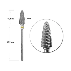 Lunamoon Frez z węglika spiekanego "kukurydza" żółty 5,0 mm