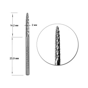 Lunamoon Frez z węglika spiekanego do skracania 2,0 mm