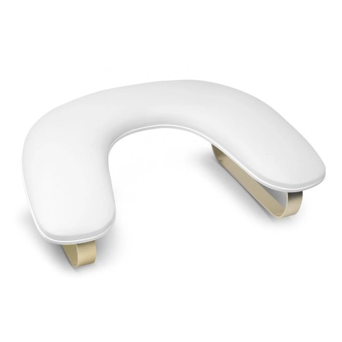 Podpórka pod dłonie do manicure owal – super soft, biało-złota