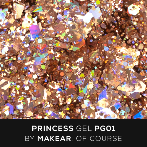MAKEAR Princess Gel Gold PG01 - Żel do zdobień 5ml