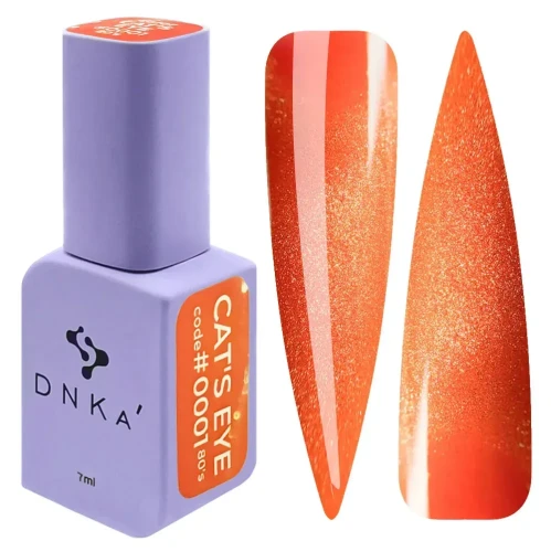 DNKa COLOR GEL POLISH CAT`S EYE, 7 ml #0001 80`s
