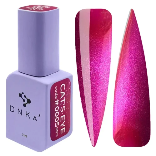 DNKa COLOR GEL POLISH CAT`S EYE, 7 ml #0005 80`s