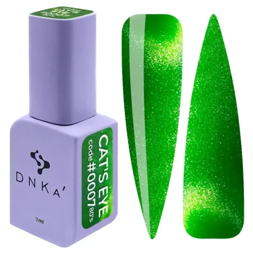 DNKa COLOR GEL POLISH CAT`S EYE , 7 ml #0007 80`s