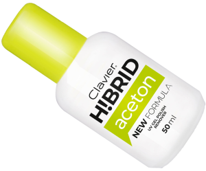 Clavier Zmywacz do lakieru hybrydowego, do paznokci Aceton, H!brid 50 ml