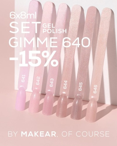 MAKEAR Zestaw Gimme 640 6x Lakier hybrydowy 8 ml