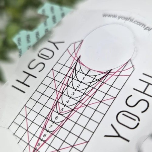 YOSHI Szablon do przedłużania paznokci TRANSPARENTNY 400 szt.