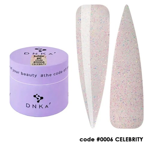 DNKa BUILDER GEL NEW FORMULA,  15 ml #0006 Celebrity