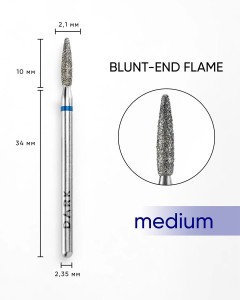 Freza DARK Tapered Flame 2.1 x 10 mm (niebieska)