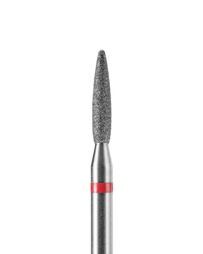 DARK Freza do paznokci Tapered Flame 2.1 x 10 mm (czerwona)