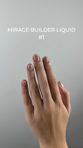 TOUCH Mirage builder liquid 01 - odblaskowy biało-srebrny żel o płynnej konsystencji, 15 ml (SALE)