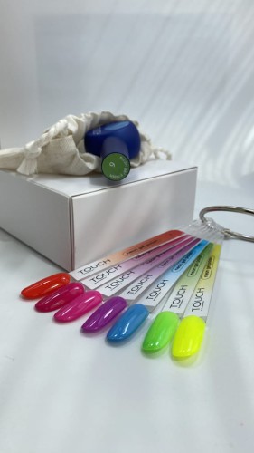 TOUCH Neon gel polish 05 - niebieski neonowy lakier hybrydowy, 9 ml (SALE)