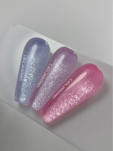 TOUCH Gradient Top 01 - jasnoniebieski top hybrydowy ze srebrną drobinką, 13 ml (SALE)