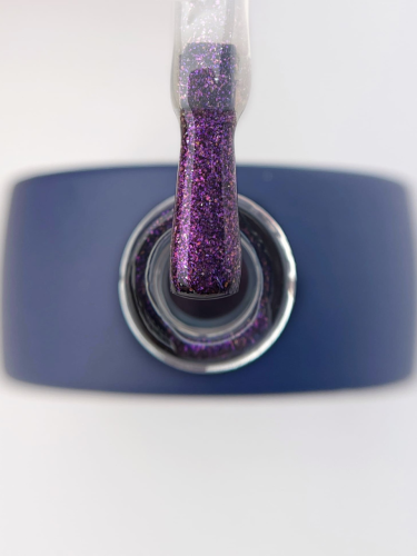 TOUCH Mirror top 03 - różowy top hybrydowy z perła i brokatem, 13 ml (SALE)