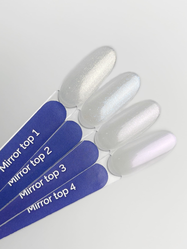 TOUCH Mirror top 03 - różowy top hybrydowy z perła i brokatem, 13 ml (SALE)