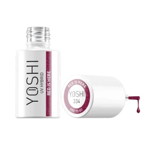 YOSHI Lakier Hybrydowy UV LED Red Is Here 6 ml – 334