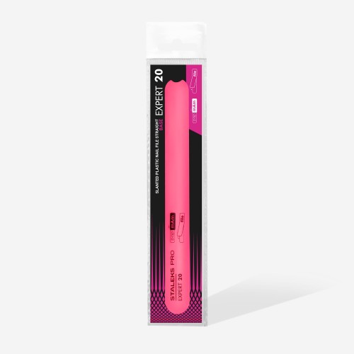 Straight plastic slanted nail file (base) EXPERT 20 4