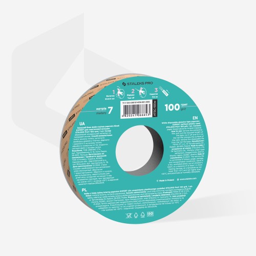 Rolka z białą taśmą ścierną papmAm EXPERT (do uzupełniania plastikowego pudełka), gradacja 100 2