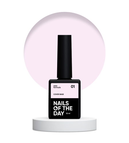 NAILSOFTHEDAY Cover base NEW 01 - półprzezroczysta delikatno-różowa baza hybrydowa, 10 ml 1