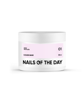 NAILSOFTHEDAY Cover base NEW 01 - półprzezroczysta delikatno-różowa baza hybrydowa, 30 ml