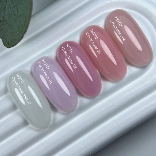 NAILSOFTHEDAY Cover base NEW 02 - półprzezroczysta delikatno-różowa baza hybrydowa, 10 ml  3