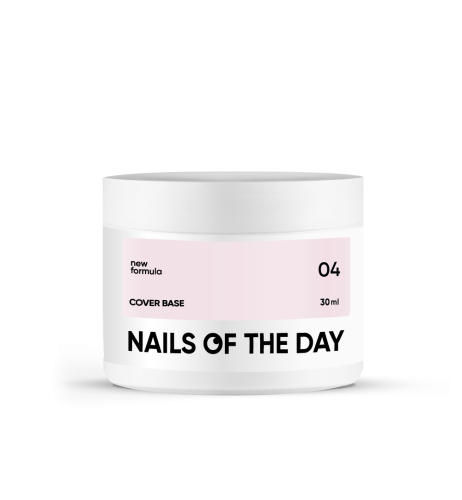 NAILSOFTHEDAY Cover base NEW 04 - półprzezroczysta pudrowo-różowa baza hybrydowa, 30 ml 1