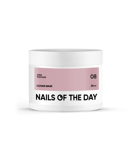 NAILSOFTHEDAY Cover base NEW 08 - półprzezroczysta baza w odzieniu kawy kappucino, 30 ml 1