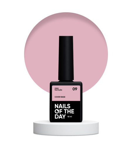 NAILSOFTHEDAY Cover base NEW 09 - półprzezroczysta nude baza , 10 ml 1