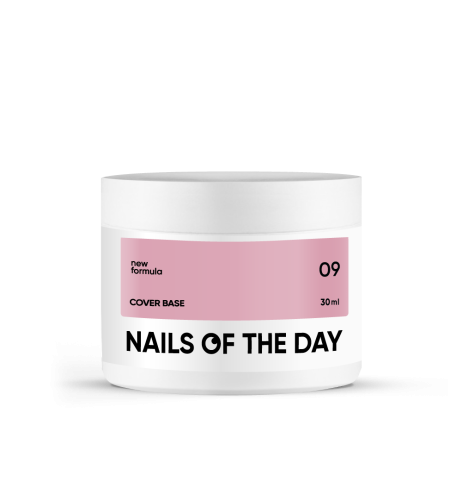 NAILSOFTHEDAY Cover base NEW 09 - półprzezroczysta nude baza , 30 ml 1