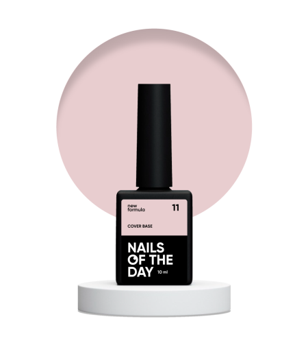 NAILSOFTHEDAY Cover base NEW 11 - półprzezroczysta delikatny nude baza hybrydowa, 10 ml  1