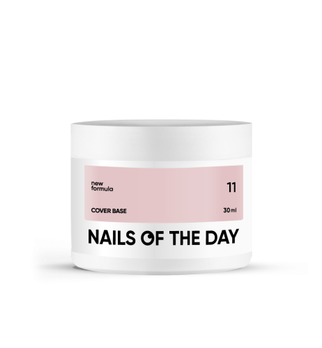 NAILSOFTHEDAY Cover base NEW 11 - półprzezroczysta delikatny nude baza hybrydowa, 30 ml 1