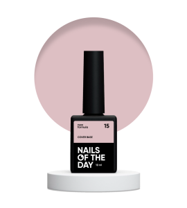 NAILSOFTHEDAY Cover base NEW 15 - kryjąca naturalna baza hybrydowa, 10 ml