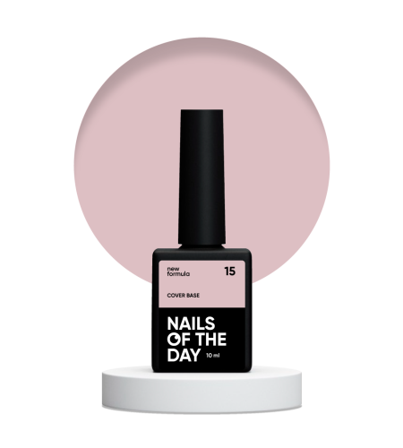 NAILSOFTHEDAY Cover base NEW 15 - kryjąca naturalna baza hybrydowa, 10 ml 1